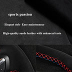 Car Steering Wheel Braid For Seat Leon 5F Mk3 2013-2020 Ibiza 6J Tarraco Arona Ateca Alhambra Suede Car Steering Wheel Cover CM World