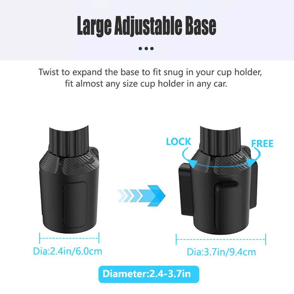 Multifunctional Vehicle Drink Cup Base with Food Tray Cell Phone Holder Adjustable Base Car Upholstery Accessories CM World