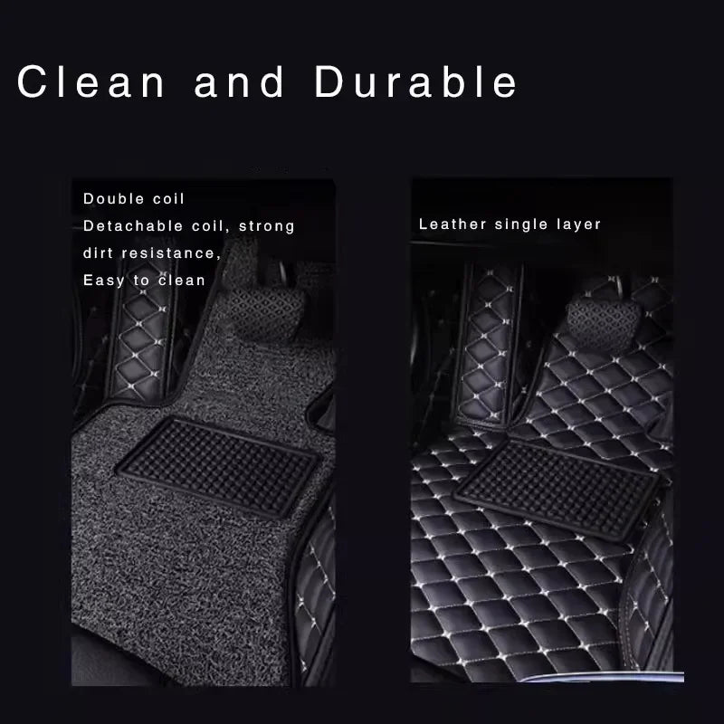 Custom Car Floor Mats Anti-slip Wear Resistant A2 A3 A4 A5 A6 2004-2023 Q3 Q3 Q4 Q5 2006-2025 Carpets Foot Coche For Audi A1