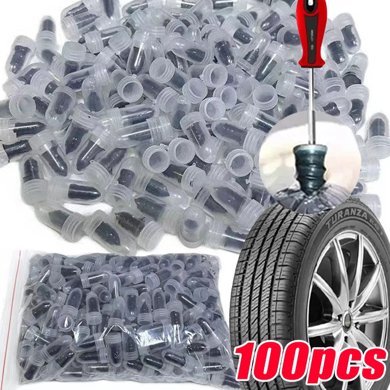 Car Vacuum Tyre Repair Neil Car Truck Motorcycle Scooter Rubber Tire Puncture Repair Tool Set Glue Repair Tire Film Rubber Nail CM World