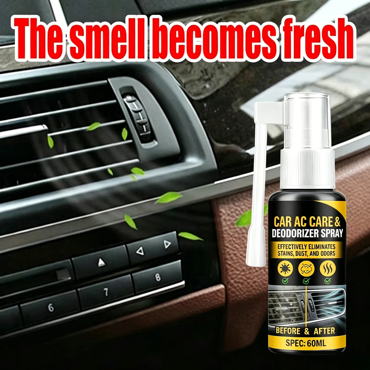 Car Air Conditioner Cleaning Spray, Remove Odor Dust Mold, Summer Air Conditioner Vent Foam Cleaning Deodorant Car