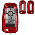 Key Fob Cover for Lincoln Navigator Real Carbon Fiber Key Case Shell for Ford F150 & Raptor Bronco with Keychain 2020-2023 2024 CM World