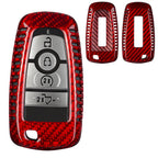 Key Fob Cover for Lincoln Navigator Real Carbon Fiber Key Case Shell for Ford F150 & Raptor Bronco with Keychain 2020-2023 2024 CM World