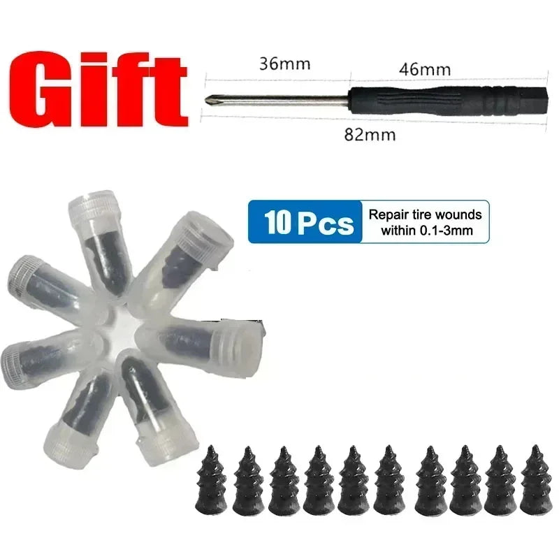 Practical Vacuum Tire Puncture Repair Kit Universal Nail Screw Rubber Metal Tool Car Patch Auto Repair Accessories
