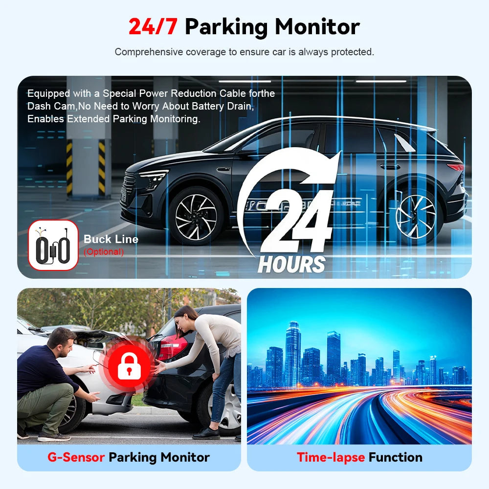  Dashcam for cars 4 Channel Black Box WiFi Driving Camera FHD 1080P Night Vision Loop Recording 24H Parking Mode car accessorie Car Mobile World