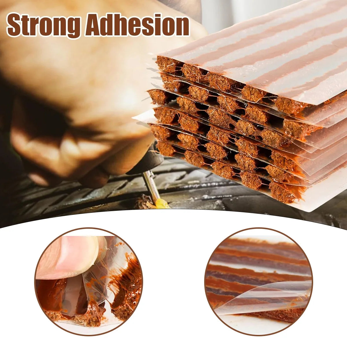 5/10/20/25/50/100PCS Car and Motorcycle Tire Repair Strip Kit Tubeless Tire Puncture Plug Sealing Rubber Strip Repair Tool