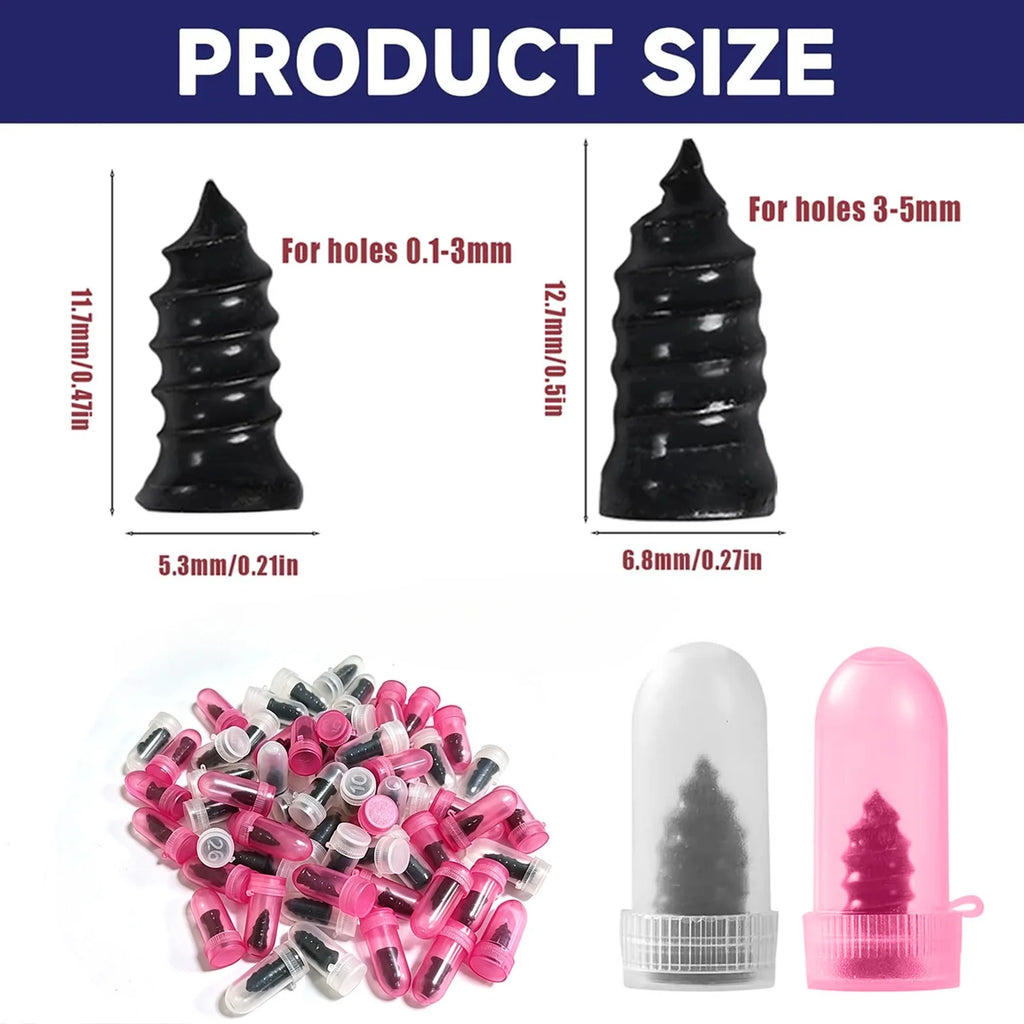 Easy DIY Spiral Tyre Repair Plugs Rubber Screw Nails Puncture Repair Tools for Car Motorcycle Bike Tubeless Tyres
