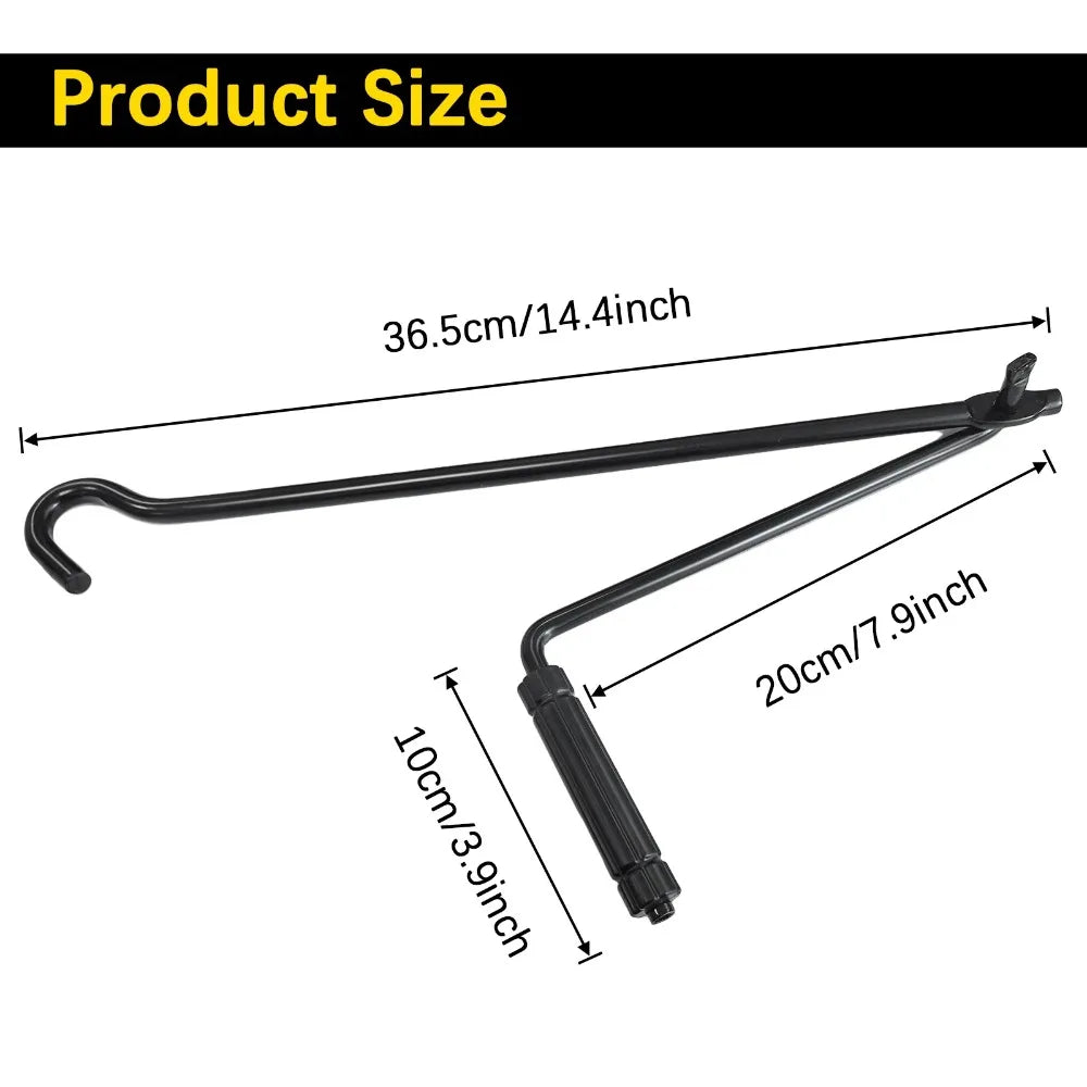 1 Pcs Car Jack Hand Crank Wheel Spanner Handle for Scissor Car Lift Universal Thickened Steel Durable Jack Wrench CM World