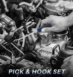 4PCS 165mm Blue Car Oil Seal Screwdriver Set Hose Removal Hook Set O-Ring Seal Gasket Puller Remover Pick Hooks Repair Tools CM World