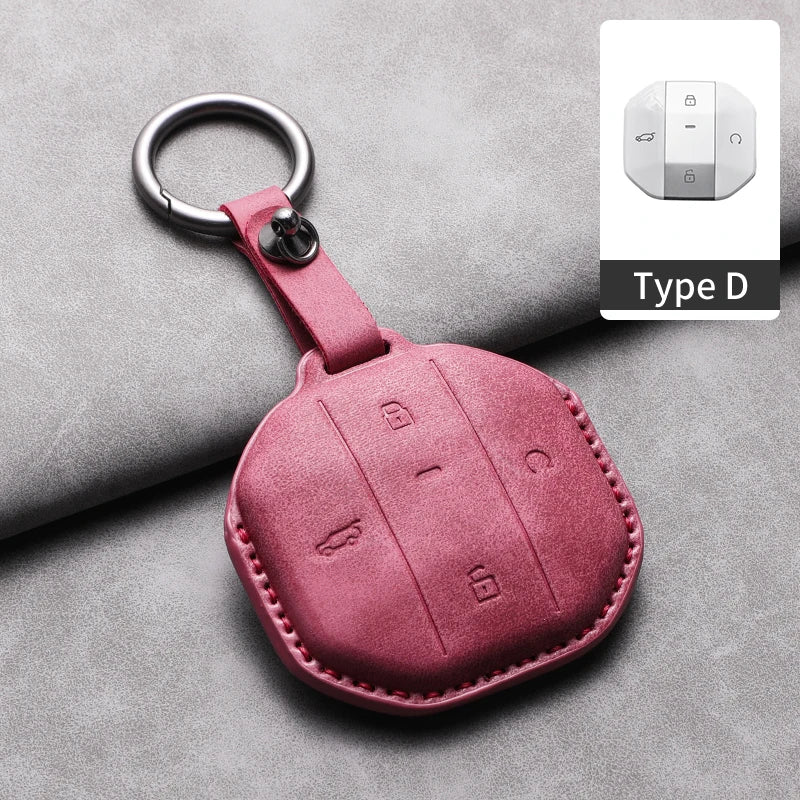 Car Key Case Cover For Jetour Freer Freedom T2 Freer Traveller T1 Leather Car Key Case Cover Keychain Protector Shell Decorative