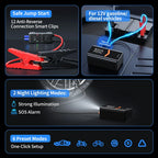 2026NEW 4-IN-1 Car Jump Starter With 150PSI Tire Inflator Air Pump Portable Car Battery Booster Power Bank For 12V Gas/Diesel