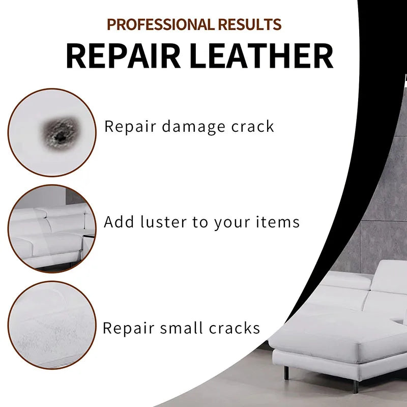 10ml Car Leather Repair Gel Car Seat Sofa Leather Finish Complementary Refurbishing Cream Paint Paste For Car Maintenance
