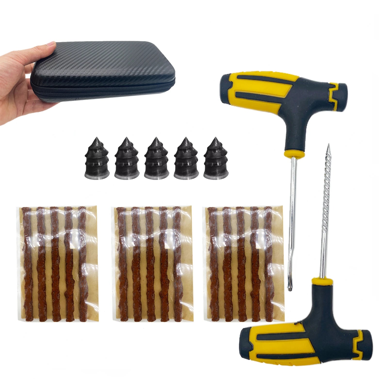 ZFOUEK Auto Tire Repair Kit Puncture Plug Tools Tyre Puncture Emergency for Universal Tire Strips Stiring Glue Repair Tool CM World