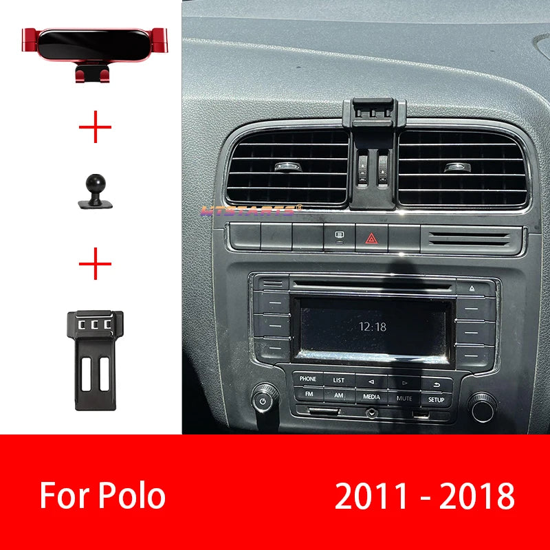 Car Phone Holder Mobile Mount Stand For Volkswagen Polo 2004-2023 Adjustable GPS Special Navigation Bracket Accessories CM World