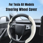 For Tesla Model Y Juniper Model 3 Highland Car Steering Wheel Cover Breathable Sweat-Absorbent Non-Slip Wrap
