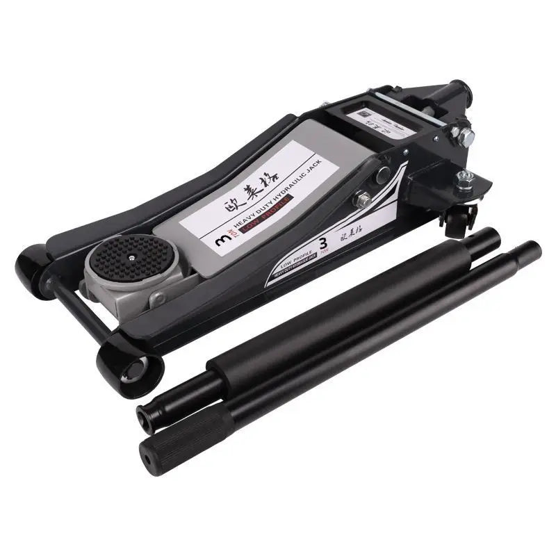 Small Cargo Car Car Jack Horizontal Hydraulic Hydraulic Double Pump 3 Tons T Ultra-thin Low Pump Tire Replacement