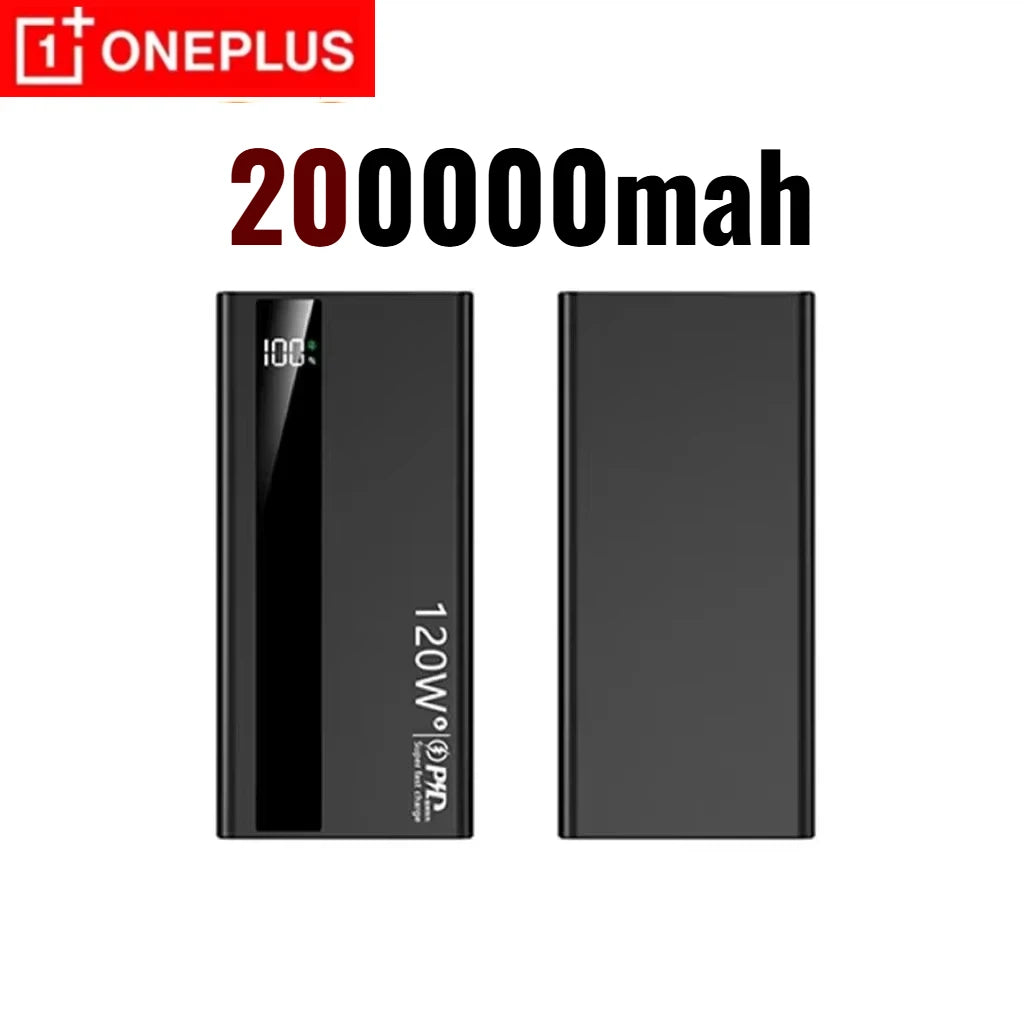 Oneplus 500000mAh Large Capacity PowerBank 140W Super Fast Charging Portable External Battery Powerbank for iphone Huawei Car Mobile World