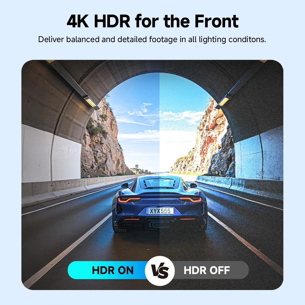 DDPAI N5 Dual Dash Cam 4K Front and Rear Dash Camera Car DVR NightVIS ADAS GPS Dashcam Vehicle AUTO Video Recorder