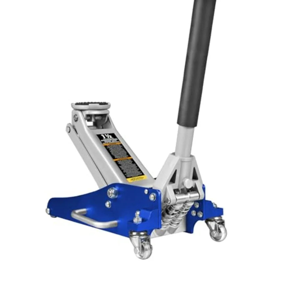Floor Jack 1.5 Ton 3000 lb Ccity Aluminum and Steel Hydraulic Low Profile Car Jack with Dual Piston Quick Lift Pump Lightwght R CM World