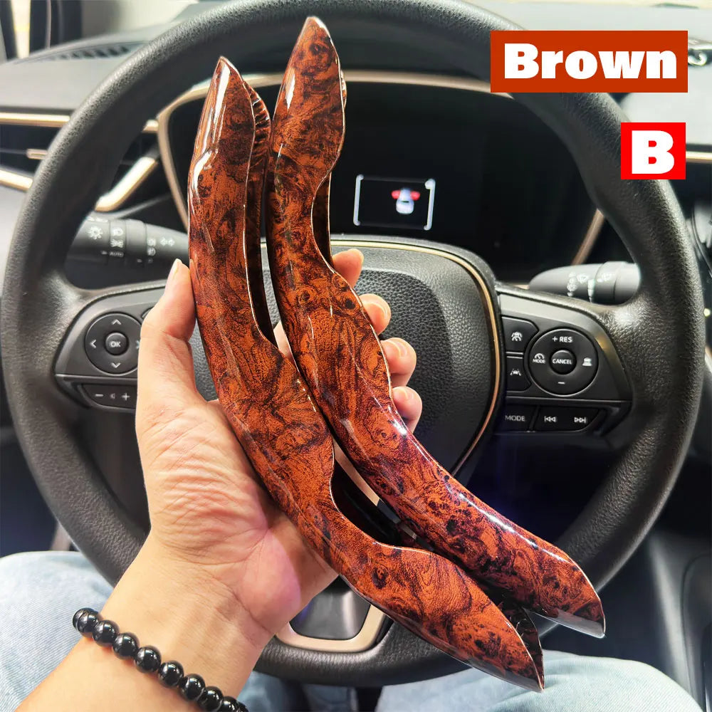 2PCS Universal Round Car Steering Wheel Cover Winter Fur Warm Carbon Fiber Leather Anti-slip Protective Case luxury Accessories CM World