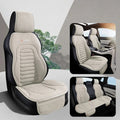 Flax Universal Car Seat Covers Four Season Breathable Car Seat Protector Pad Auto Accessories Interior Car Seat Covers Full Set CM World