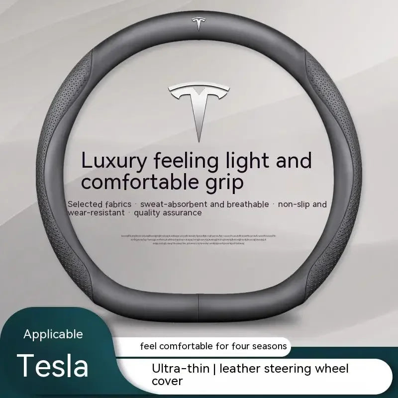 Car Steering Wheel Cover for Tesla Model 3 S Y Model X Roadster 2019-2025 Auto Interior Steering Wheel Accessories
