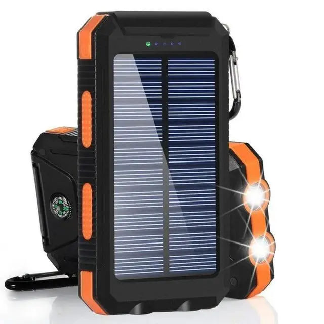 Solar Power Bank 80000mAh Portable Charging Poverbank External Battery Charger Strong Light LDE Light for All Smartphones Car Mobile World