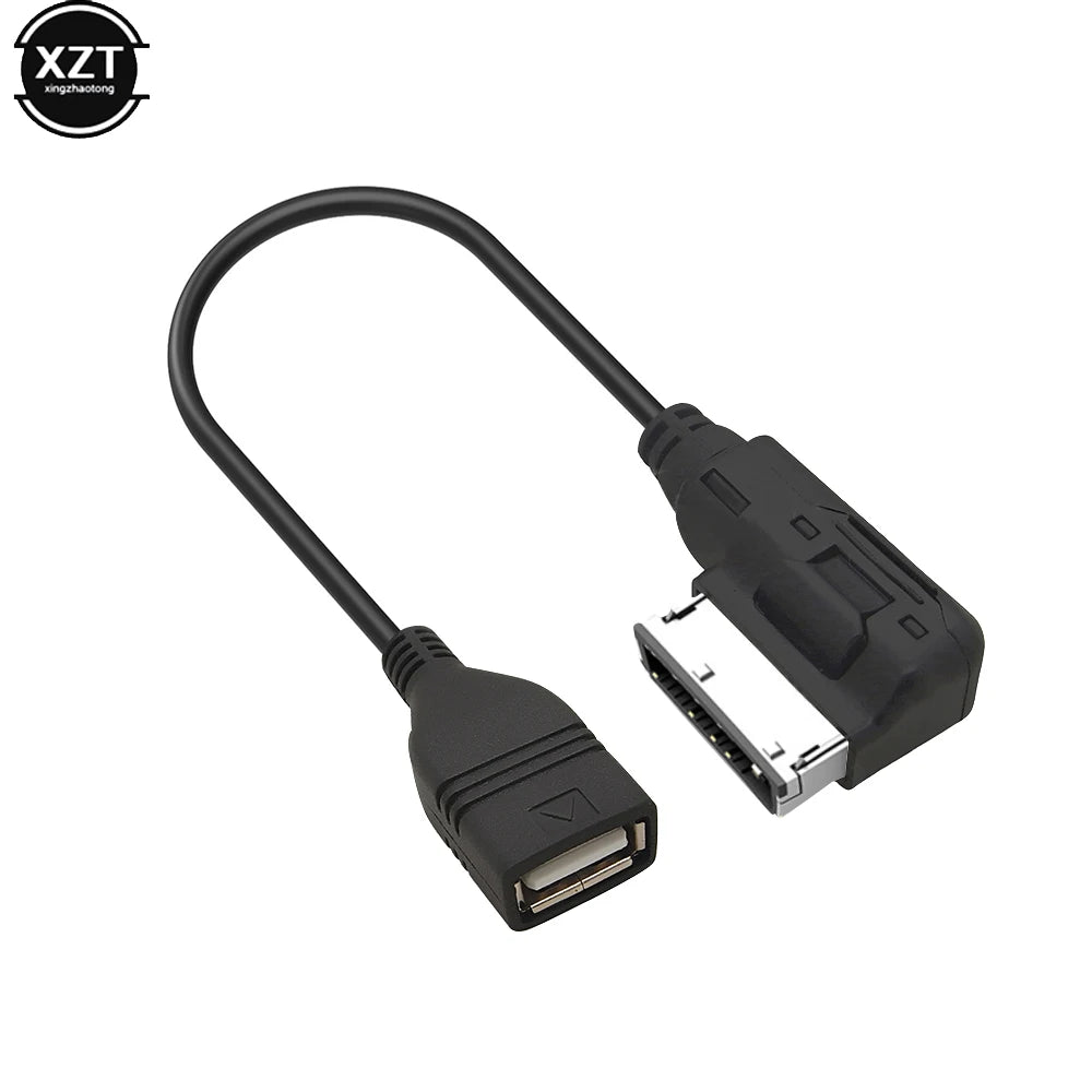 Car USB Data Cable AUX Audio Adapter MDI MMI AMI to USB Female Connector for Audi VW Universal USB Audio Cable