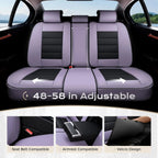 Universal Waterproof Leather Car Seat Covers Full Set, Front and Back Protectors for Most Vehicles CM World