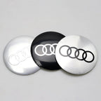4pcs Set of Wheel Center Caps Stickers Car Hub Covers for Audi S RS A3 A4 B8 A6 A5 Q5 A7 - Multiple Sizes 56/60/63/65/68mm CM World