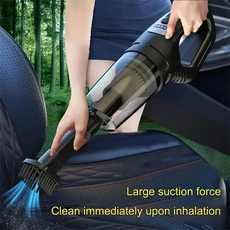 Wireless Handheld Vacuum Cleaner with Powerful Suction, Rechargeable Quick Charge for Car Home Pet Hair Removal Car Mobile World