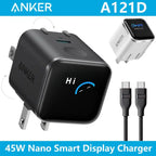 Anker 45W Nano Smart Display Charger Type C Fast Charging Compact and Foldable Plug USB C Charger for iPhone 17ProMax and more Car Mobile World
