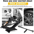Hand Cranked Car Jack 08T 1T 2T Portable Scissor Jack Labor Saving Tool For Vehicle Tire Change Auto Repair Car SUV Truck Use CM World