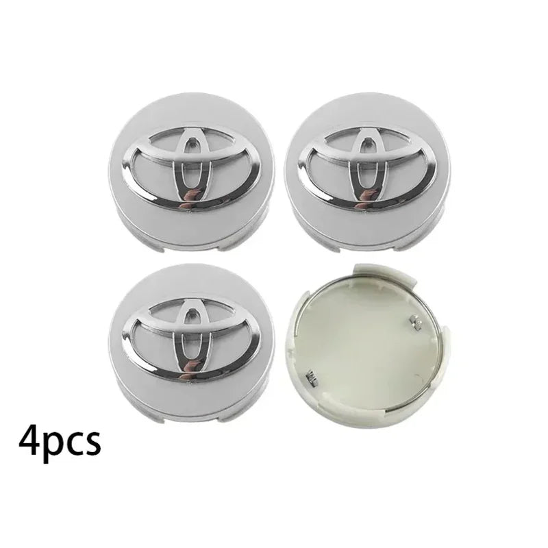 4pcs 62mm Car Styling Wheel Hub Center Caps Rim Cover Badge For Toyota Corolla Yaris CHR Rav4 Highlander Avalvn Camry accessory CM World