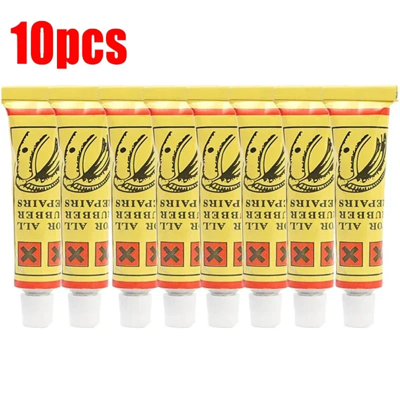 10-1pcs Car Motorcycle Bicycle Tire Repairing Glue Inner Tube Puncture Repair Glue Agent Emergency Portable Tyre Vulcanized Glue CM World