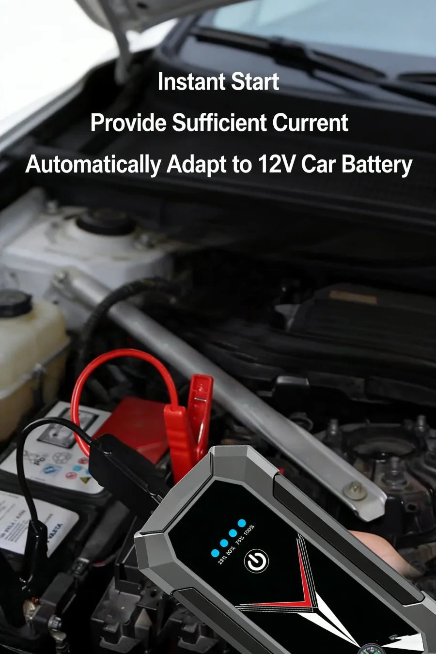 3000A Car Jump Starter with Power Bank 12V Emergency Battery Booster for Petrol Diesel Cars Portable Jump Box.