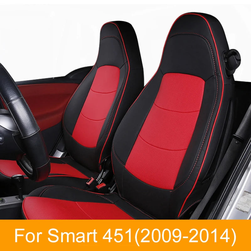 For Smart 451 Fortwo 09-14 Custom Car Seat Covers Protector All-Inclusive Breathable Cushion Season Interior Styling Accessories CM World