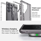 Heavy Duty 3IN1 Armor Case For Samsung Galaxy S26 S25 S24 S23 S22 Ultra Plus Military Grade PC Clear Anti-Drop Protection Cover