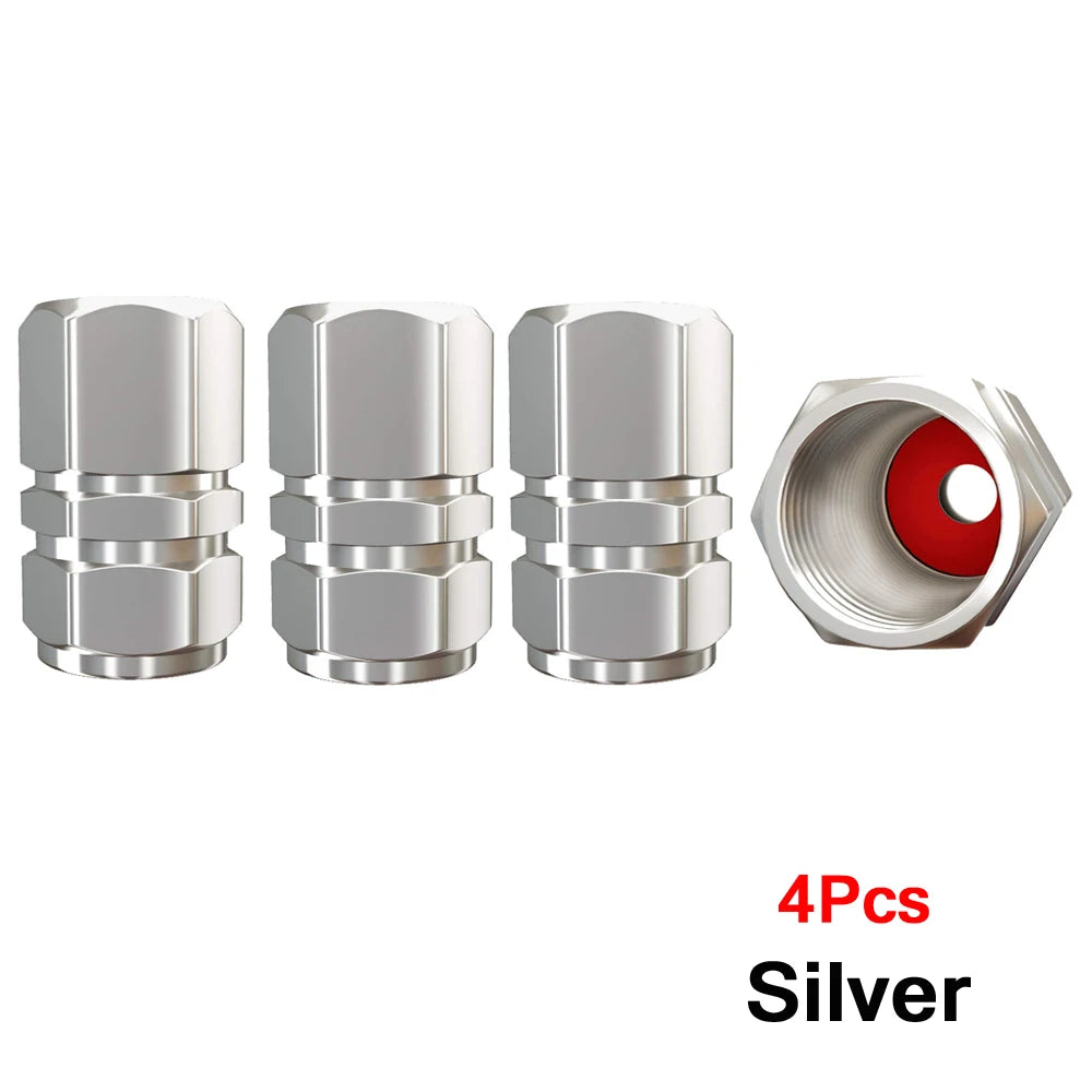 Aluminum Alloy Car Wheel Tire Valve Caps Tyre Rim Stem Covers Car Dustproof Tire Cap For Cars Motorcycles Trucks Bikes CM World