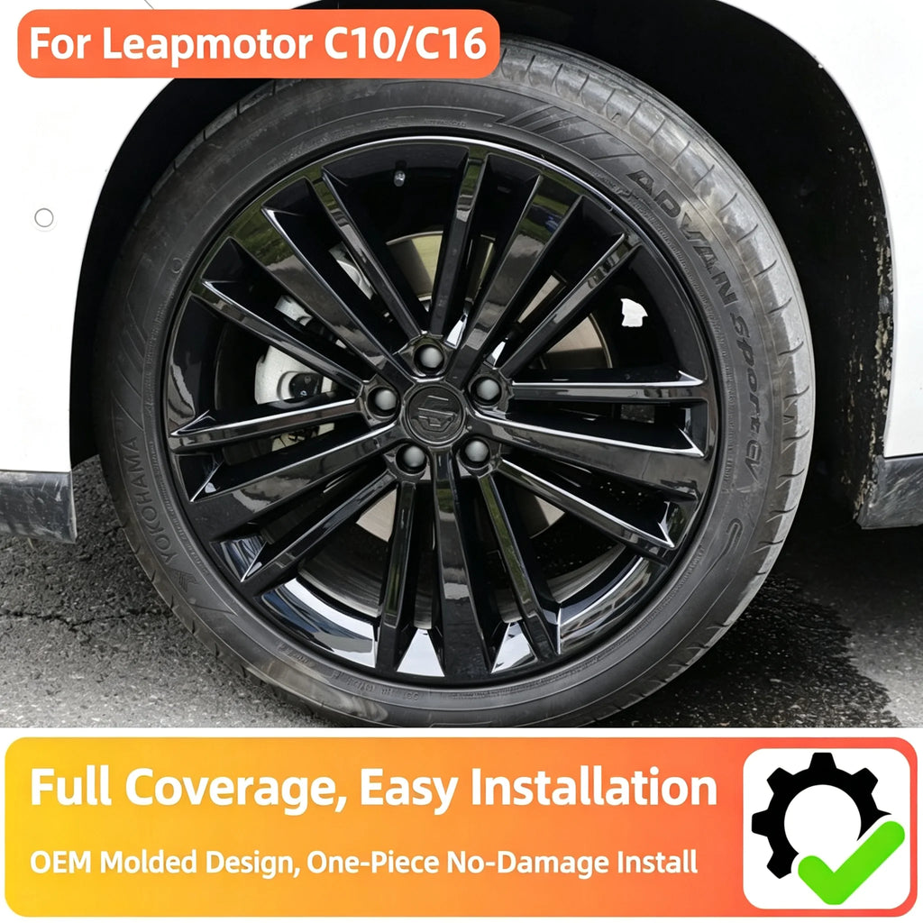 For Leapmotor C10 C16 Special Wheel Hub Cover With Full Coverage And Black Warrior Appearance Upgrade Accessories