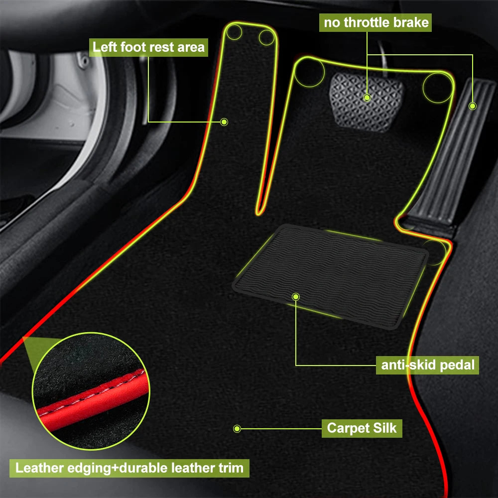 Car Floor Mats Carpet Rugs Compatible With BMW For X3(F25)(F25)2012-2017 Anti-slip Stylish Odorless Flame retardant Waterproof