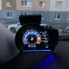 Newest A501 Car Head Up Display OBD2 Smart Car HUD Turbo Gauge Digital Odometer Security Alarm Water&Oil temp RPM Auto Meter CM World