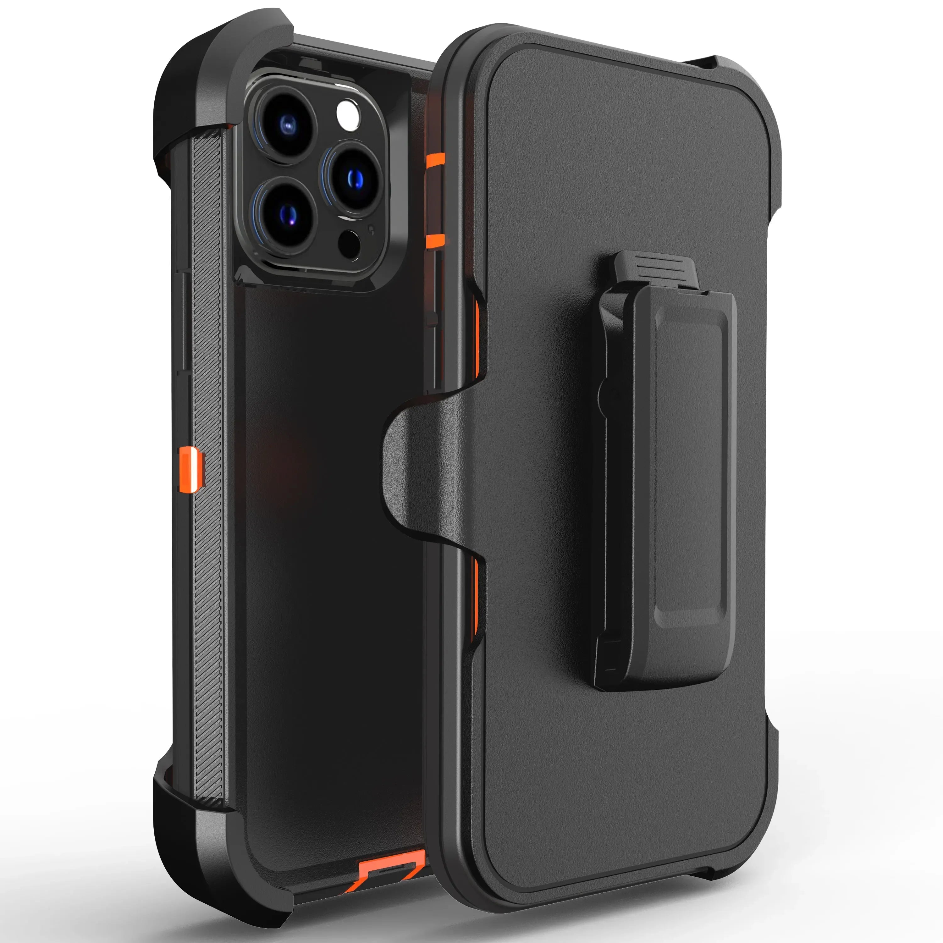 Luxury OTT Armor BOX Phone Case for IPhone 17 Air 16 15 14 Plus 13 12 Pro Max Soft Bumpers with Belt Clamp Protective Hard Cover Car Mobile World