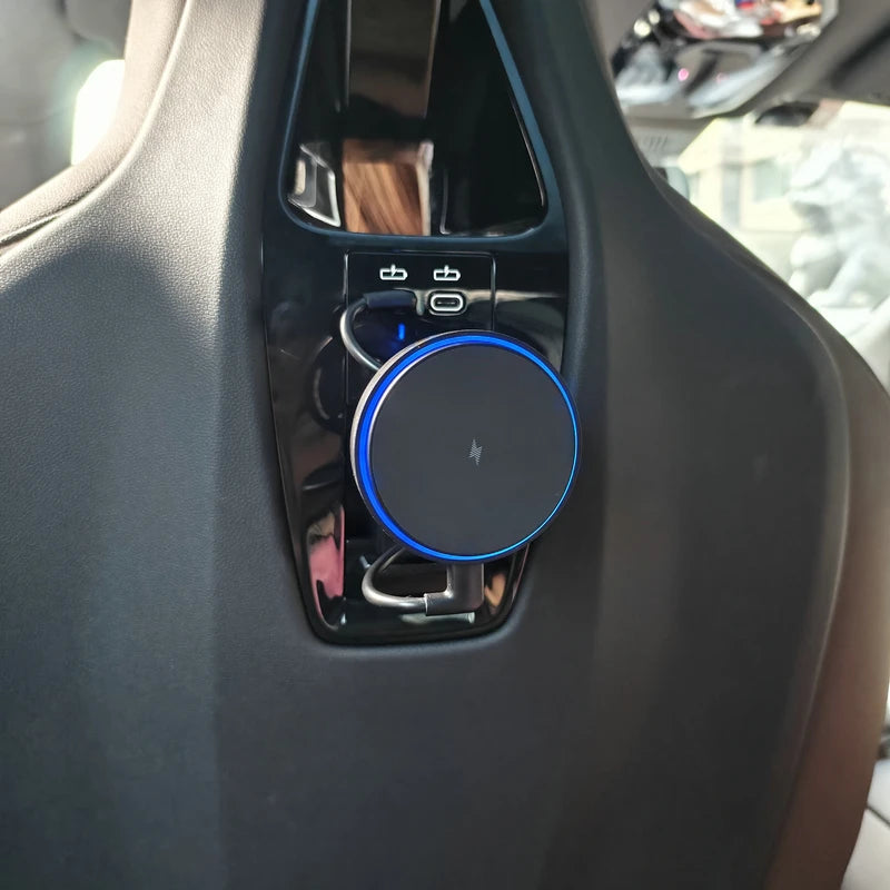 For BMW X7 X6 X5 X3 I5 I7 IX 2023 2024 2025 Car Wireless Charger Seat Pad Phone Magnetic LED Holder Stand Trim Accessories CM World