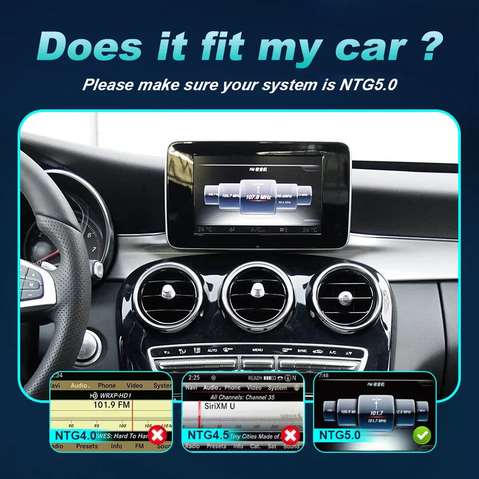 Wireless Carplay Screen For Mercedes C Class W205 GLC X253 C180 C200 300 350 2015-2018 Car Multimedia Player Android Auto Radio CM World