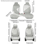 Universal Half Wrap Nappa Leather Seat Cover, Concise Design, Snug Fit, Soft & Breathable, Practical Auto Interior Accessory Car Mobile World