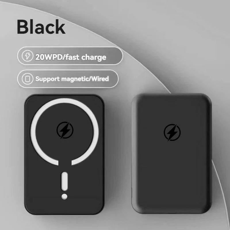 Magnetic Wireless Charger 10000mAh: 15W PD Fast Charging Power Bank for iPhone 16/17、15/14/13/12 Series Car Mobile World