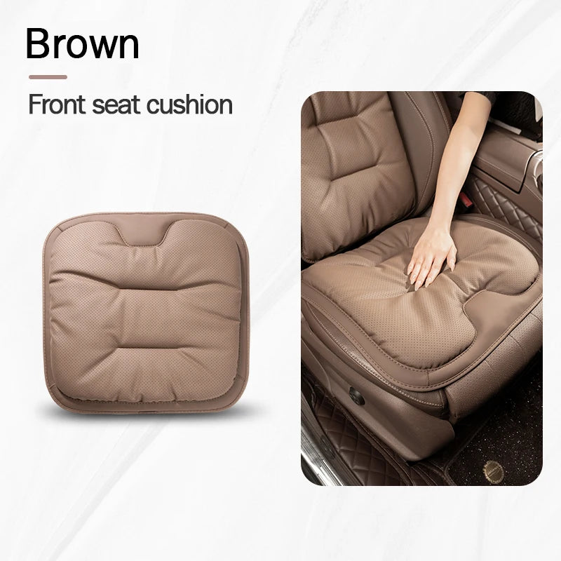 Universal Car Seat Cover Leather Cars Seat Waist Cushion Covers Four Season Auto Interior Seats  Protection Pad Car Accessorie CM World