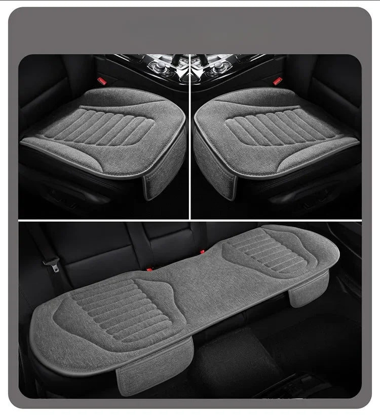 Flax Universal Car Seat Covers Four Season Breathable Car Seat Protector Pad Auto Accessories Interior Car Seat Covers Full Set CM World