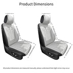 Front 2-seater Car Seat Cushion, Luxurious Nappa Leather, Suitable for All Seasons, Comfortable, Breathable and Wear-resistant, Easy to Install, Suitable for Sedans SUV, Truck and Car Interior High-end Accessories